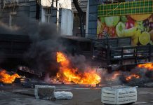 Protestors Set Fires as Chaos Continues