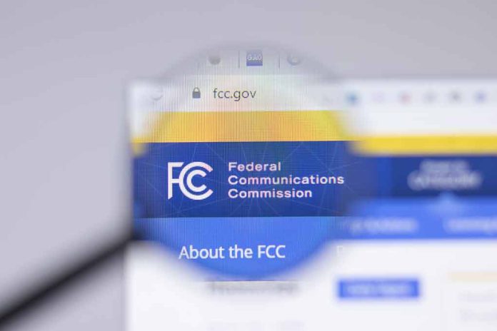 Federal Communications Commission website magnified on browser