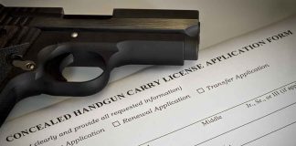 Handgun on concealed carry license application form