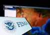 FEMA logo near a US map on screen