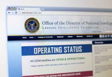 Office of National Intelligence website showing operational status.