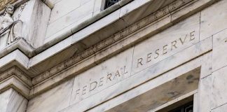 Federal Reserve building exterior with engraved lettering.
