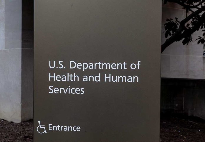 Sign for U.S. Department of Health and Human Services.