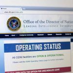 Office of National Intelligence website showing operational status.