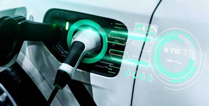 2029124999 featured image Electric car charging with futuristic display interface