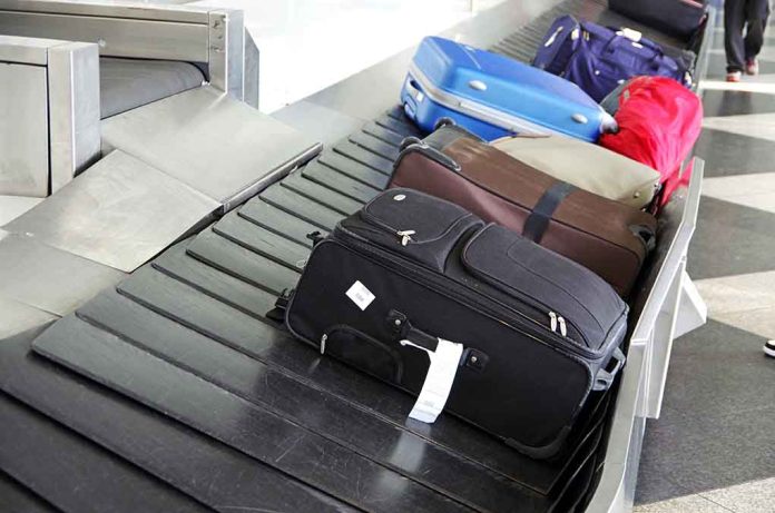 84943465 featured image Suitcases on an airport baggage carousel