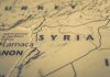 Map showing Syria and surrounding regions
