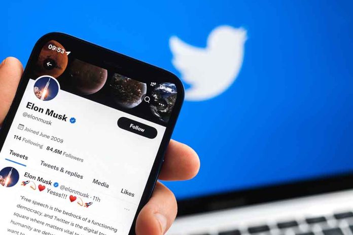 2150043711 featured image Twitter profile on smartphone screen with Twitter logo background