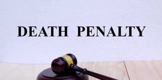 Gavel under Death Penalty text on white background