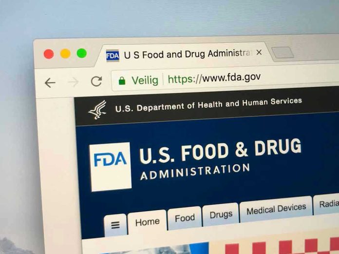 1086968018 FDA website on a computer screen