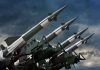 Four rockets pointed towards the sky