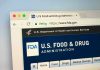 FDA website on a computer screen.