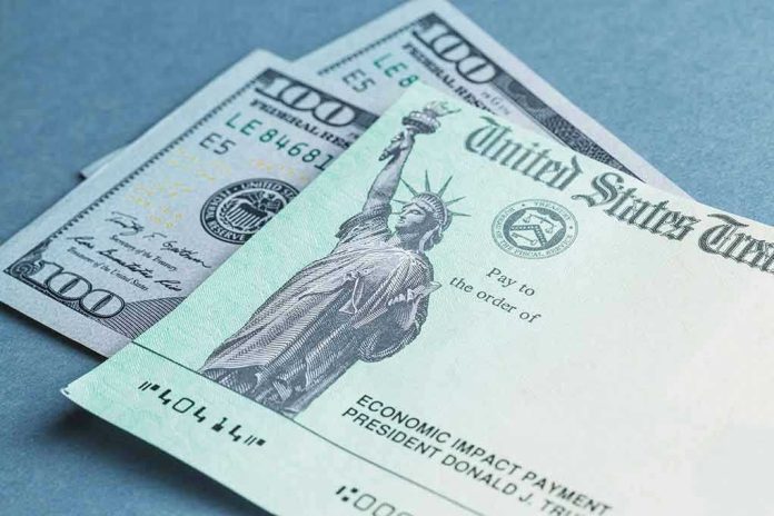 $100 bill and U.S. Treasury check.