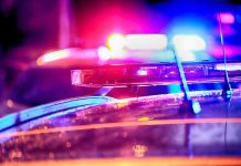Gunshot’s Erupt— Plunges Library Into Chaos! Police car lights flashing at night.