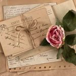 Centuries Old Letter DISCOVERED—What Did It Reveal? A collection of vintage postcards and a dried rose arranged on a textured background