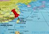 China-Friendly Move: Marines Leave Okinawa Red pushpin on map of Taiwan.