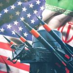 Trump’s Threat Targets Iran’s NUCLEAR Plant Iran and USA flags with missile launcher.