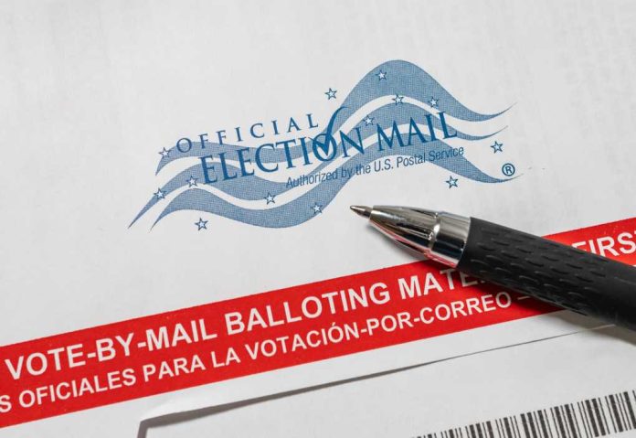 shutterstock_1787440103 Mail-in ballot envelope with pen