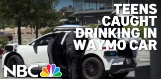 Drunk Teens, Driverless Trap Waymo stops driverless car, traps teens shooting toy gun in San Mateo