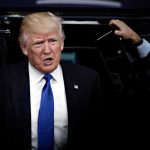 Showdown: Trump Blocks Mayor’s Netanyahu Arrest man in suit stepping out of a vehicle