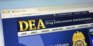 Gas-Station Opioids? FDA Lowers the Boom DEA website homepage with gold badge and text