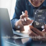 Billion-User Claim Sparks Data Fight Person using smartphone with chat bubbles and laptop