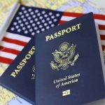Mass Visa Revocations — What Triggered The Crackdown? U.S. passports on a map with an American flag