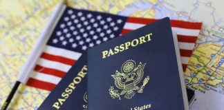 Mass Visa Revocations — What Triggered The Crackdown? U.S. passports on a map with an American flag