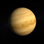 Cosmic Baby Breaks Science Timelines Planet with yellowish cloud bands in space