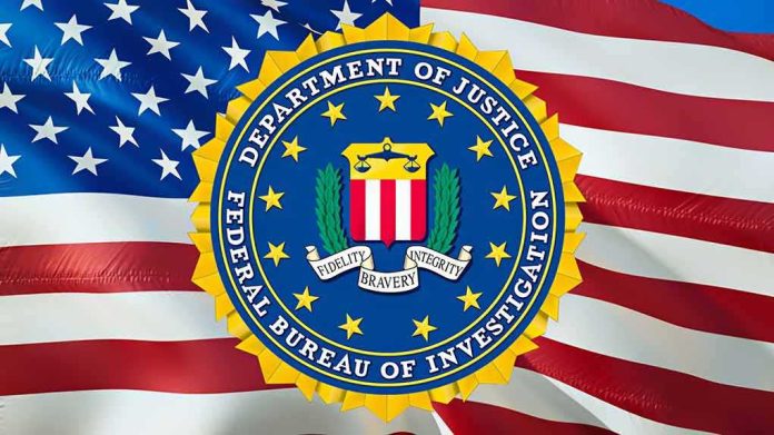 FBI seal over American flag