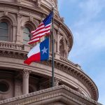 Texas Tsunami: $64M Floods One Campaign Texas and U.S. flags in front of a capitol building dome