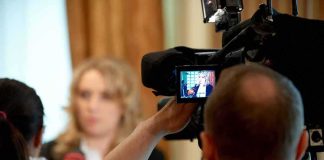 ‘Fire All Republicans’ Clip Detonates tv camera films interview with blurred speaker